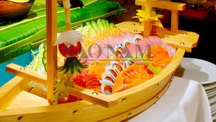 Phân phối khay thuyền gỗ Sushi tiệc Buffet - Thiết Bị Sao Nam