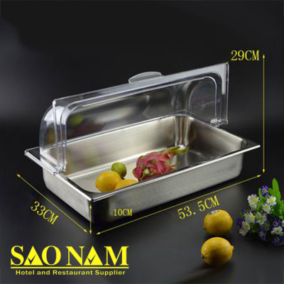 Khay hâm thức ăn buffet chữ nhật nắp rời dùng cồn Khay hâm thức ăn buffet chữ nhật nắp rời dùng cồn
